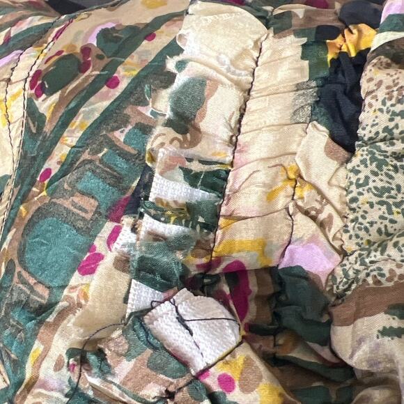 Bogari Silk Zip up Bomber Jacket AOP Colors Lightweight Small - Picture 8 of 8